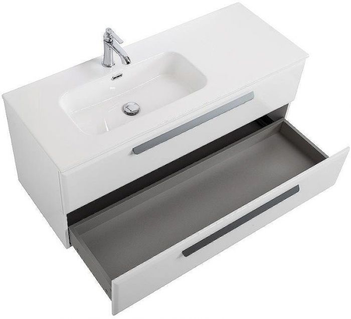 Тумба под раковину Cezares Eco-Cer-N 120 L ECO-CER-N-1200-2C-SO-BL-L подвесная Bianco Lucido без ручек