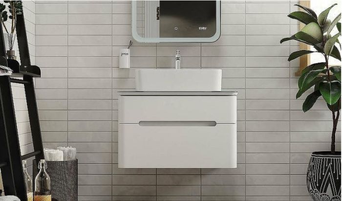 Тумба под раковину Jorno Bosko 75 Bos.01.75/P/W подвесная Белая