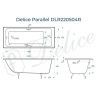 Чугунная ванна Delice Parallel 160х70 DLR220504RB с черными матовыми ручками без антискользящего покрытия Чугунная ванна Delice Parallel 160х70 DLR220504RB с черными матовыми ручками без антискользящего покрытия