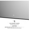 Зеркало Defesto Aura 80х120 DF 2970S с подсветкой 38W-4500K/Сенсорный выключатель/Нейтральный белый свет/Черная рама