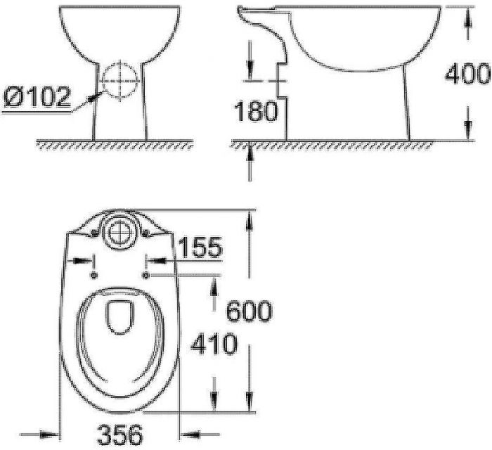 Унитаз компакт Grohe Bau Ceramic 39349000 без бачка и сиденья