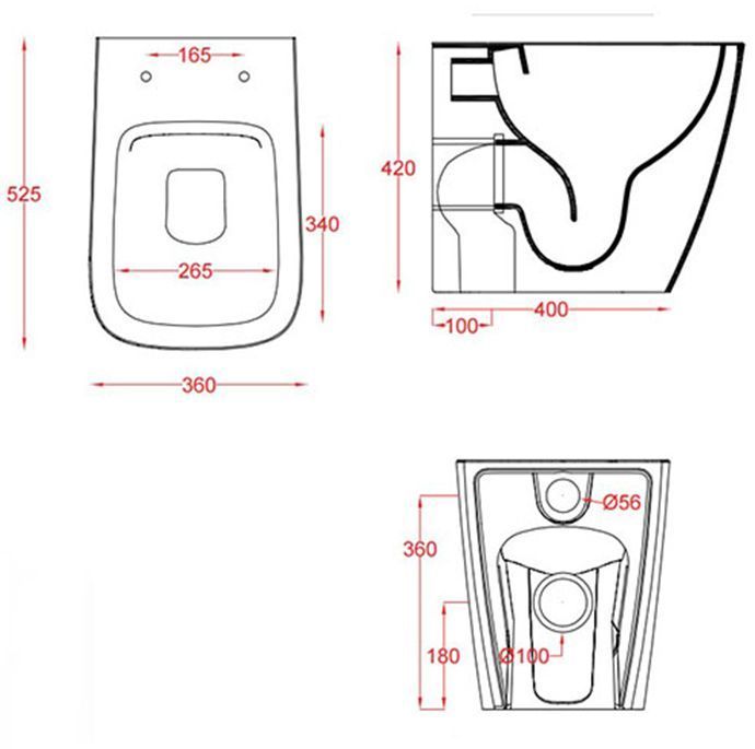 Чаша унитаза ARTCERAM A16 ASV004 05 00