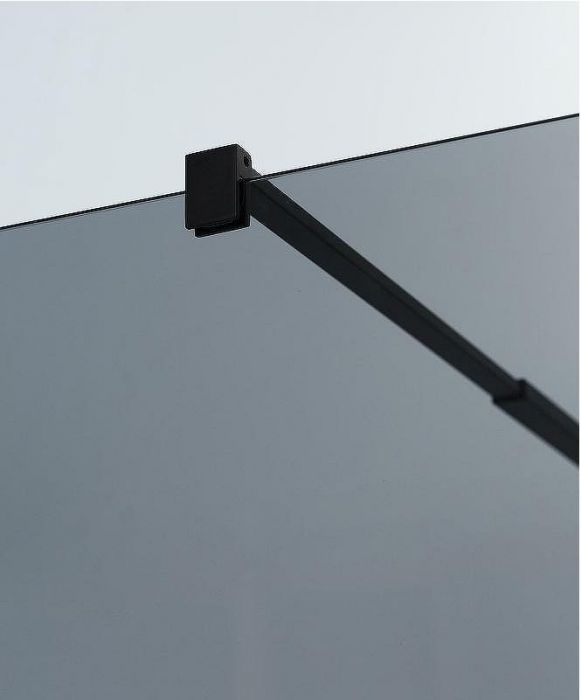 Душевая перегородка Cezares Liberta 80 LIBERTA-L-1-80-GR-NERO профиль Черный матовый стекло серое