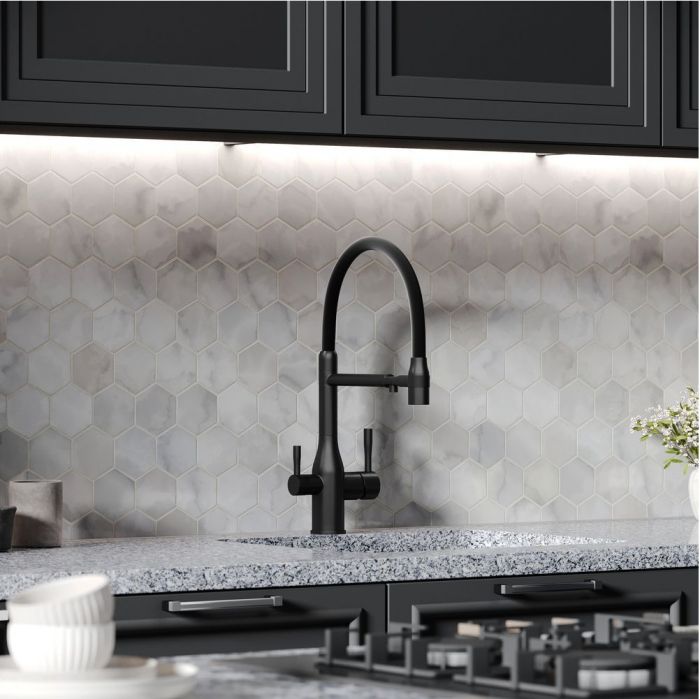 Смеситель для кухни Sancos Garda с гибким изливом, цвет матовый черный/черный, SC4009MB