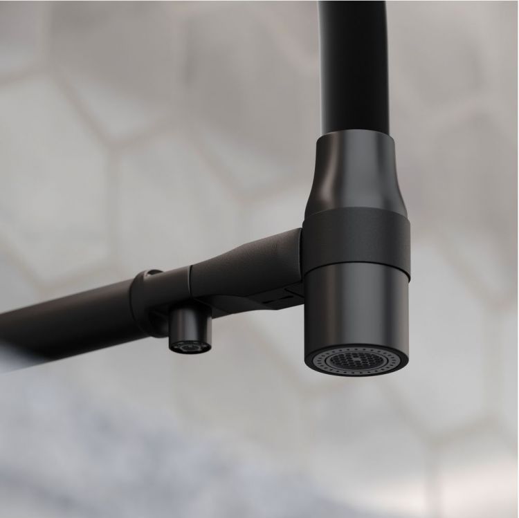 Смеситель для кухни Sancos Garda с гибким изливом, цвет матовый черный/черный, SC4009MB