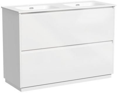 Тумба напольная под раковину SANCOS Libra Floor, белый глянец 1190х450х840 мм, LB120F-2W