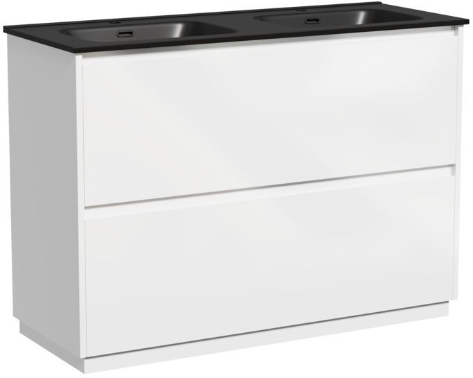 Тумба напольная под раковину SANCOS Libra Floor, белый глянец 1190х450х840 мм, LB120F-2W