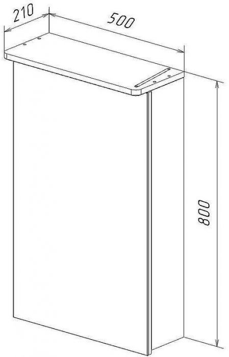 Зеркальный шкаф Lemark Zenon 50 LM50ZS-Z с подсветкой Белый глянец
