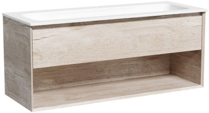 Тумба подвесная SANCOS под раковину Marmi 1.0, дуб галифакс натуральный 1195х445х520, MR1.0120EG