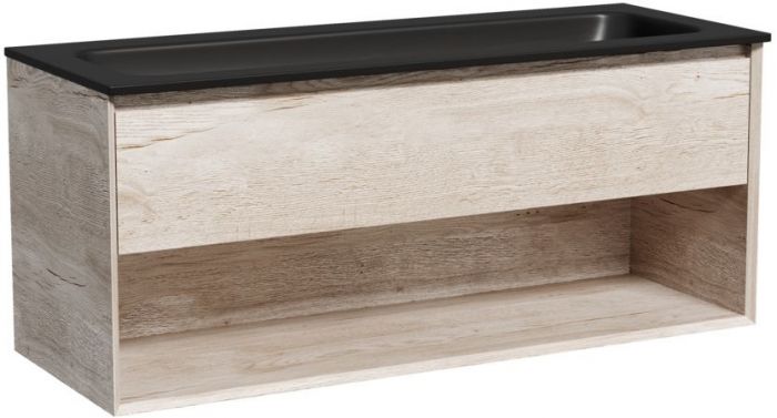 Тумба подвесная SANCOS под раковину Marmi 1.0, дуб галифакс натуральный 1195х445х520, MR1.0120EG