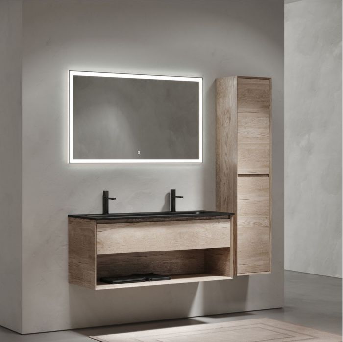 Тумба подвесная SANCOS под раковину Marmi 1.0, дуб галифакс натуральный 1195х445х520, MR1.0120EG