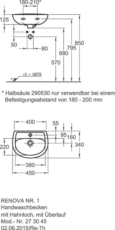 Раковина Keramag Renova Nr.1, 273045000