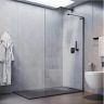 Душевая перегородка Veconi Korato KR-77B 120 KR77B-120-01-C8 профиль Черный матовый стекло прозрачное