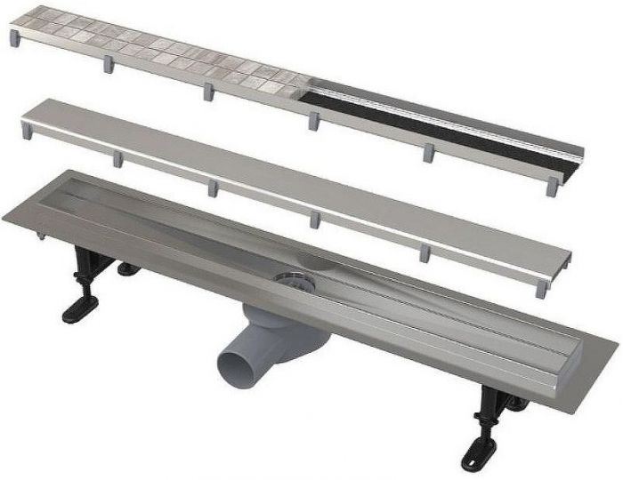 Душевой лоток Alcaplast Fit and Go AG071401550 (APZ13-DOUBLE9-550) с двухсторонней решеткой