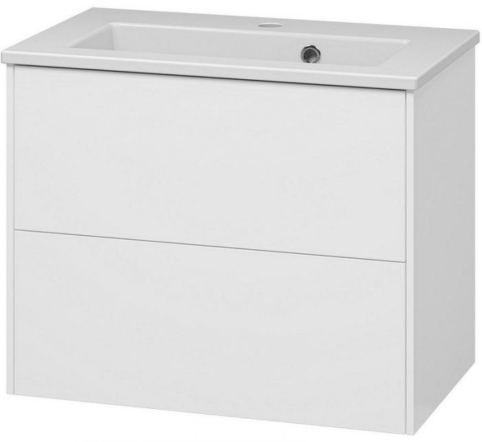 Тумба с раковиной Brevita Toy 60 УТ000025659 подвесная Белая глянцевая