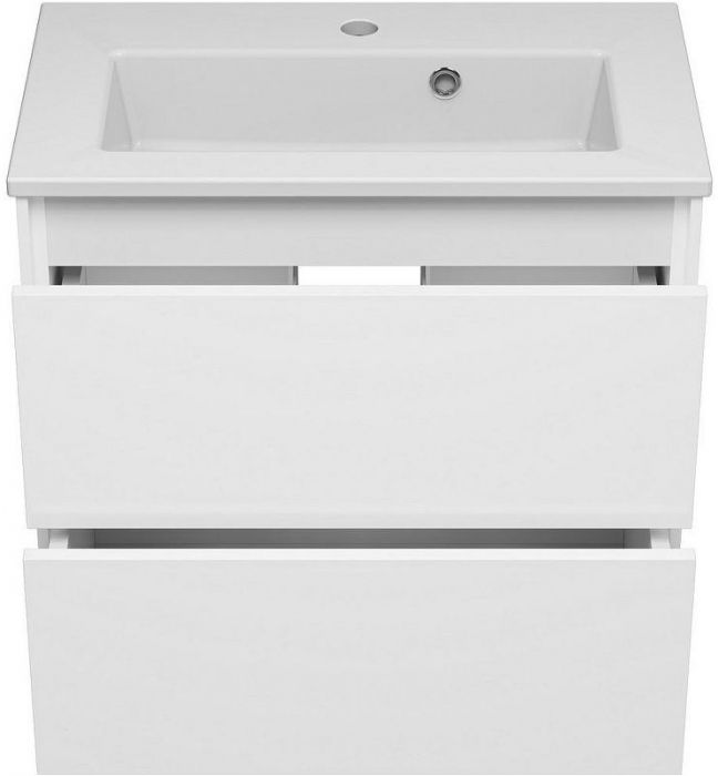 Тумба с раковиной Brevita Toy 60 УТ000025659 подвесная Белая глянцевая