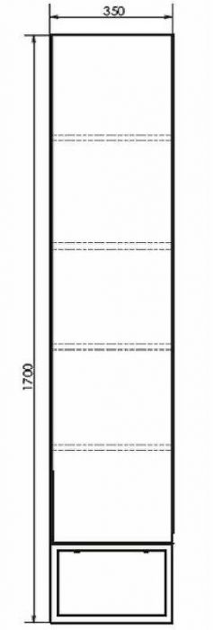 Шкаф пенал Comforty Порто 35 00-00009982 подвесной Дуб темно-коричневый