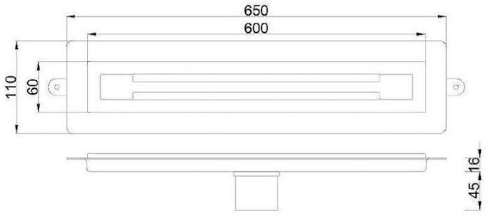 Душевой лоток Boheme Premium Trendy 60 983-60-MG с решеткой Золото матовое