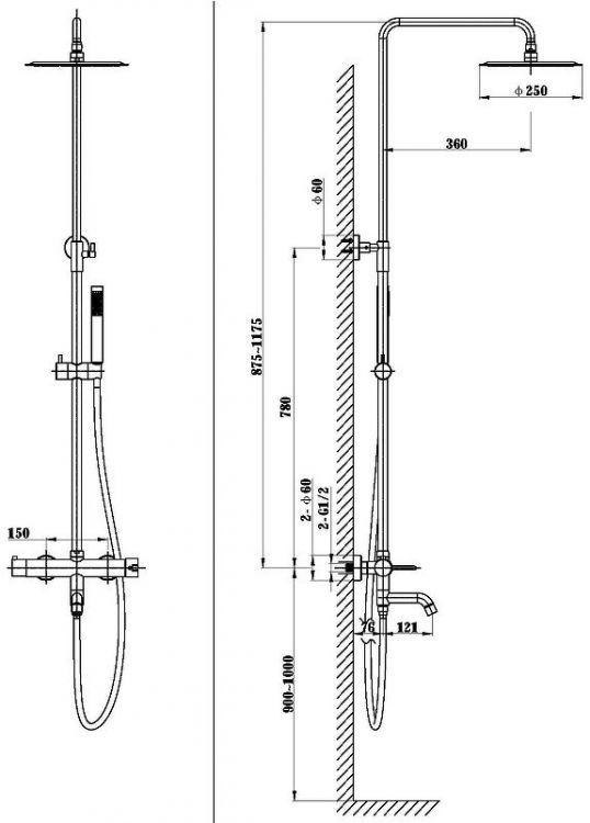 Душевая система Vincea Villa VSFS-1VL1CH цвет Хром