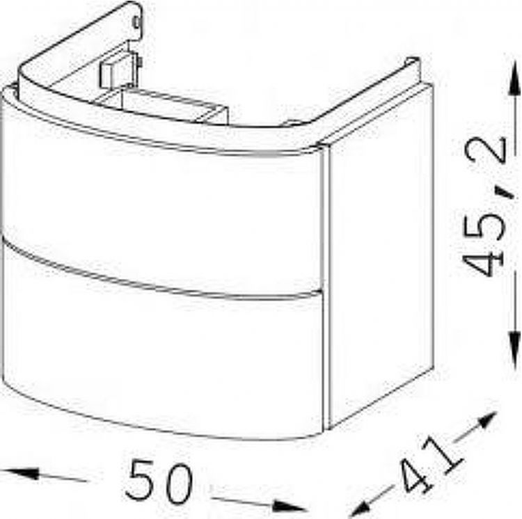 Тумба под раковину Jacob Delafon Presquile 50 EB1102-N21 подвесная цвет Серый титан лак