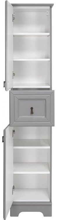 Шкаф пенал Misty Лувр 35 L П-Лвр04035-1504Л Серый