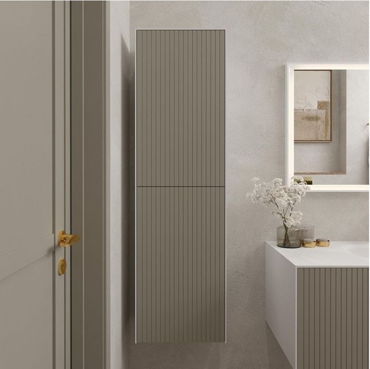 Шкаф пенал STWORKI Олланд 40 3008064 подвесной цвет Бежево-серый Белый