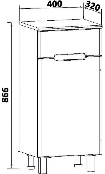 Тумба Runo Парма 40 R 00-00001049 Белая