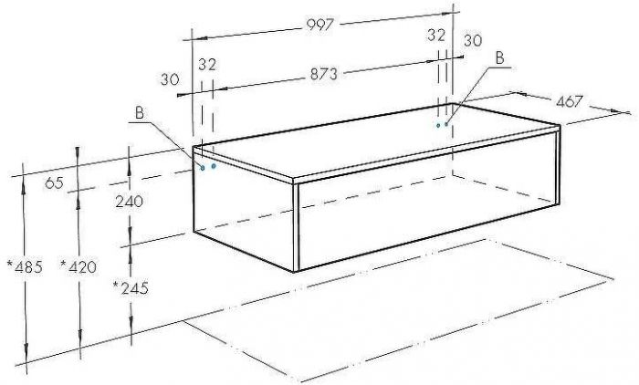 Тумба Aquaton Сакура 100 1A234803SKW80 подвесная Ольха наварра Белый глянец