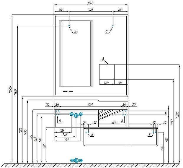 Тумба Aquaton Сакура 100 1A234803SKW80 подвесная Ольха наварра Белый глянец