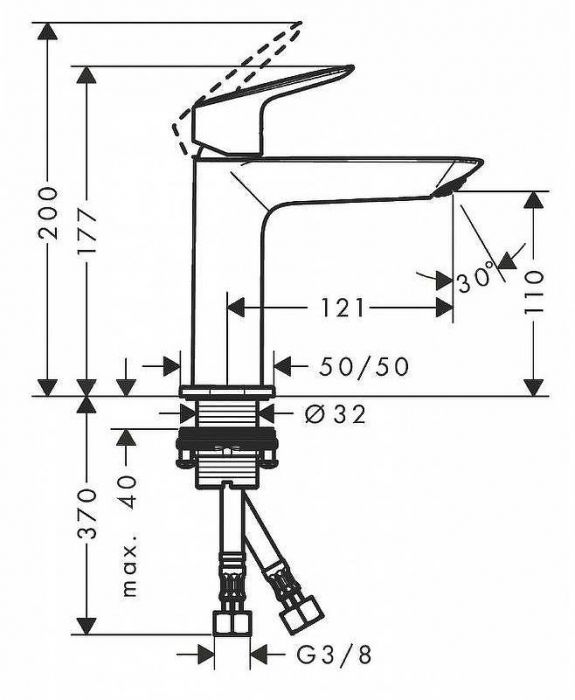 Смеситель для раковины Hansgrohe Logis Fine 71253000 Хром