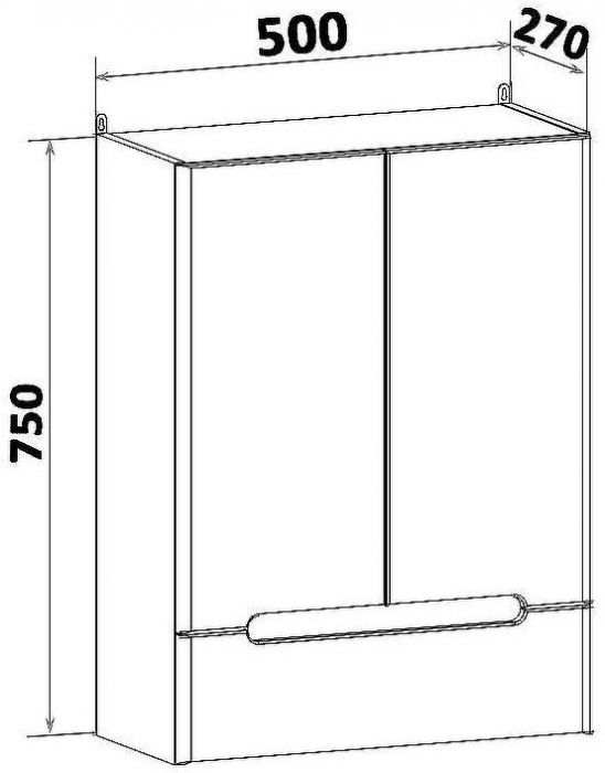 Подвесной шкаф Runo Парма 50 00-00001052 Белый