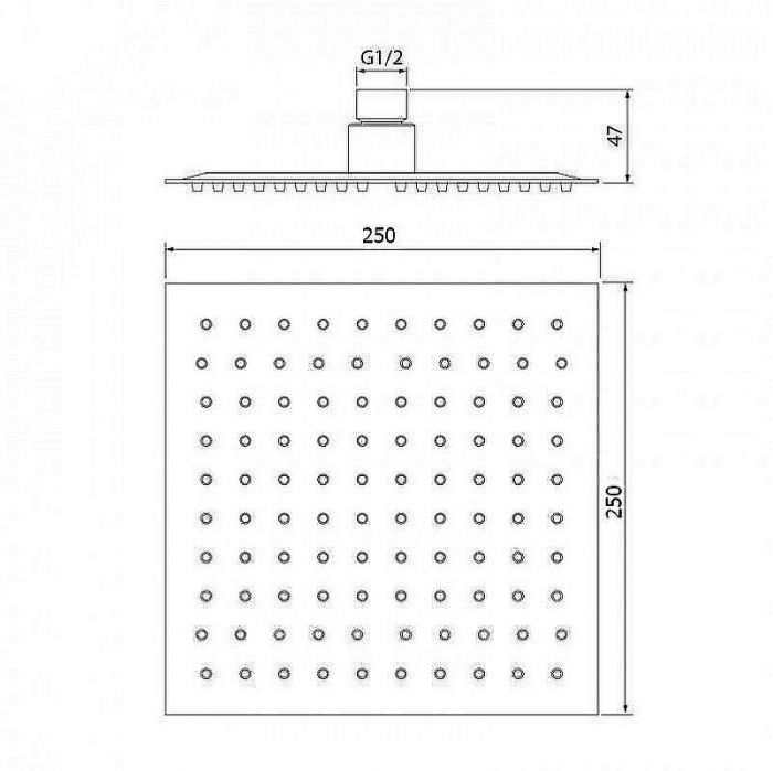 Верхний душ WeltWasser WW HS 25S 10000000939 Хром