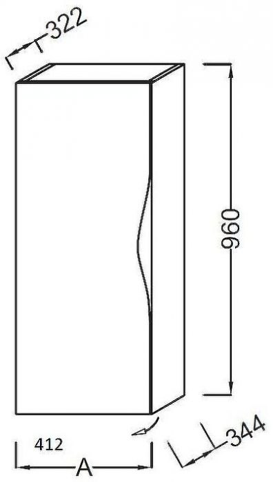 Подвесной шкаф Jacob Delafon Stillness 40 L EB2006G-P6 Натуральный дуб