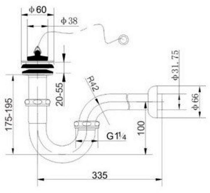 Сифон для раковины Creavit SF175 Хром