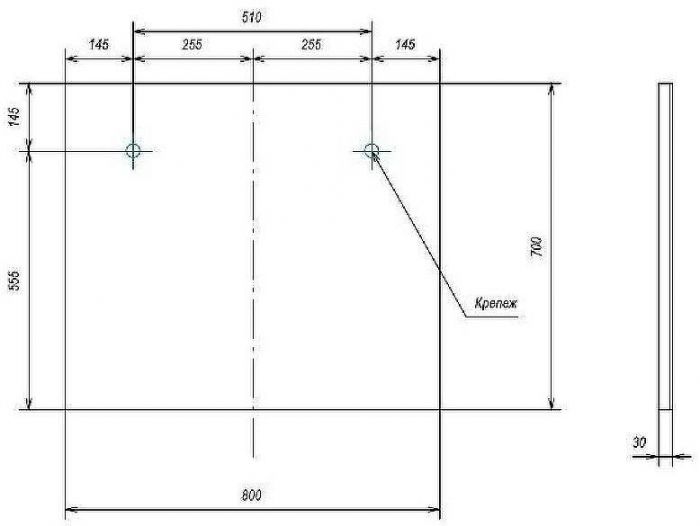 Зеркало Velvex Klaufs 80 zkKLA.80-14 с подсветкой и с сенсорным выключателем