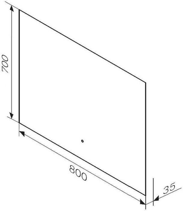 Зеркало AM.PM X-Joy 80 M85MOX10801S с подсветкой с ИК-сенсорным выключателем