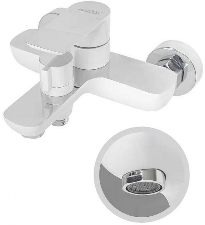 Комплект смесителей Hansberge H7099W Белый Хром Комплект смесителей Hansberge H7099W Белый Хром