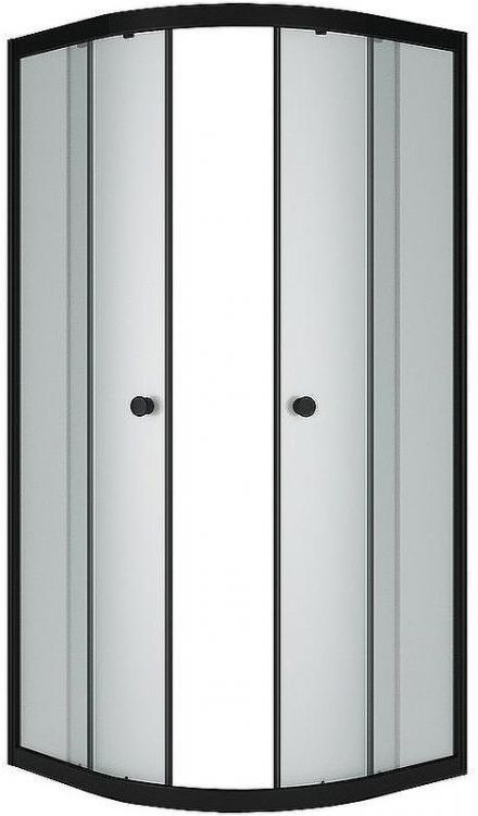 Душевой уголок Melodia della vita Round 80х80 MCNRD8080MBk профиль Черный стекло матовое