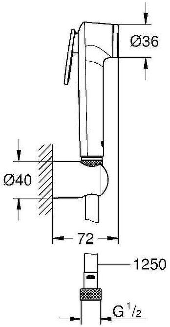 Гигиенический душ Grohe Trigger Spray 27513001 Хром