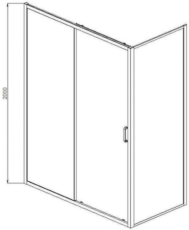 Душевой уголок Aquanet Alfa NAA1131 160х90 273607 профиль Хром стекло прозрачное