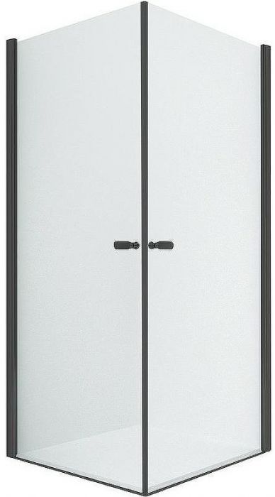 Душевой уголок New Trendy New Soleo Black 2D 90х90 D-0231A/D-0231A профиль Черный стекло прозрачное
