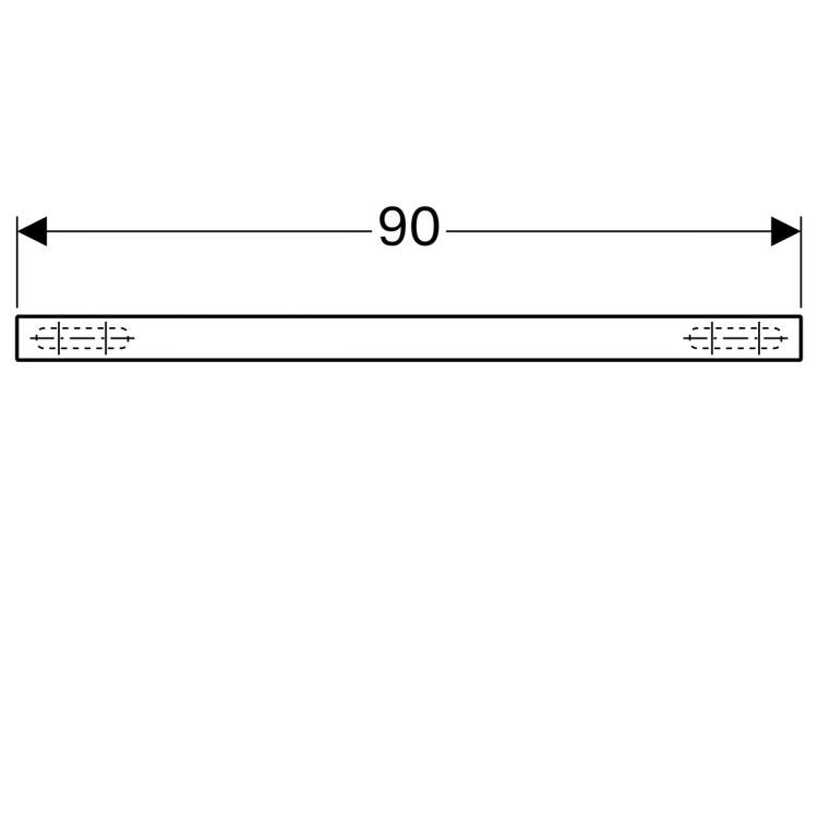 Полочка Geberit iCon, 90, светлый дуб [841992000]