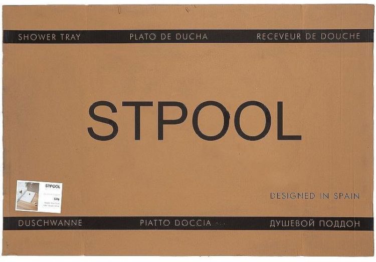 Душевой поддон из искусственного камня Stpool Lite 90х90 1237427 White Matt