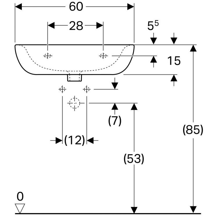 Раковина Geberit Renova Nr.1, 223060000