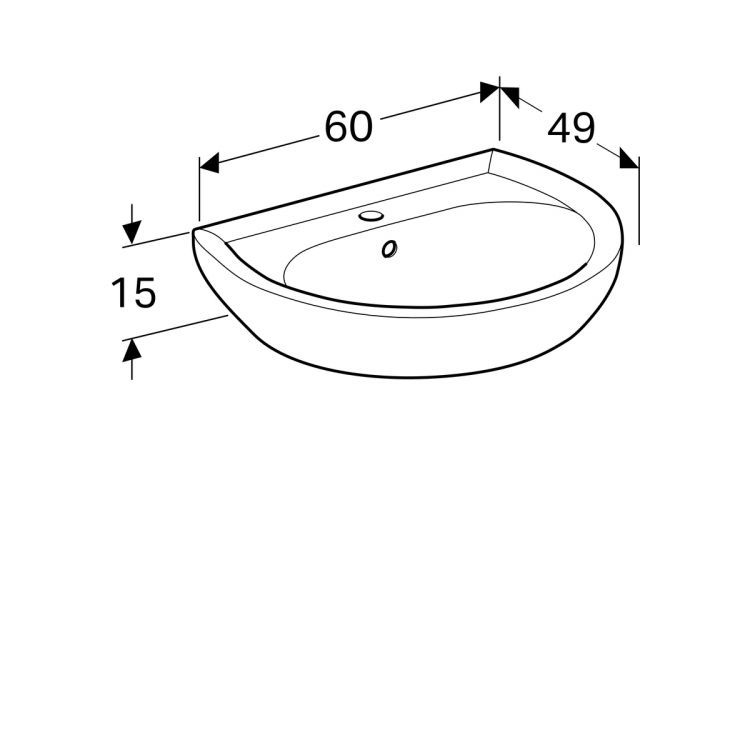 Раковина Geberit Renova Nr.1, 223060000