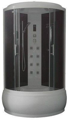 Душевая кабина Bas Арона (черная стенка, тонированное стекло)