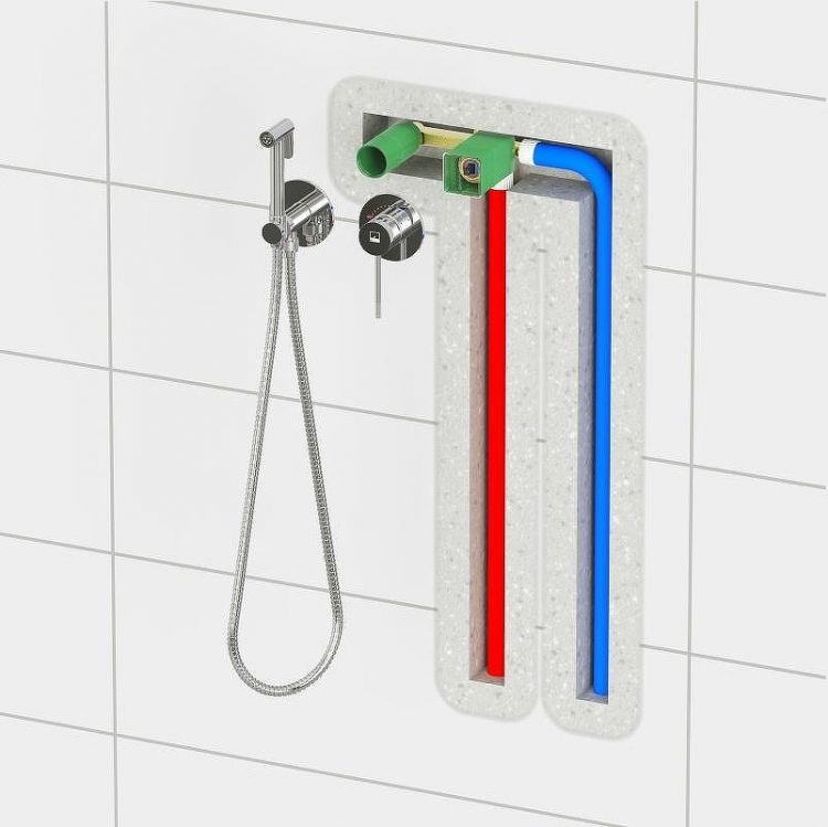 Гигиенический душ со смесителем Timo Saona 2339/19SM цвет Розовое золото