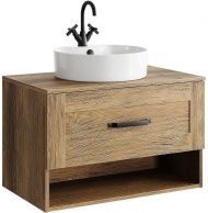 Тумба под раковину Aqwella Craft 80 CRF0108DB подвесная Дуб балтийский