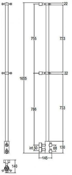 Водяной полотенцесушитель Margaroli Arcobaleno 416LCR Хром