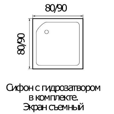 Душевая кабина River Neva Б/К 90/26 MT Душевая кабина River Neva Б/К 90/26 MT